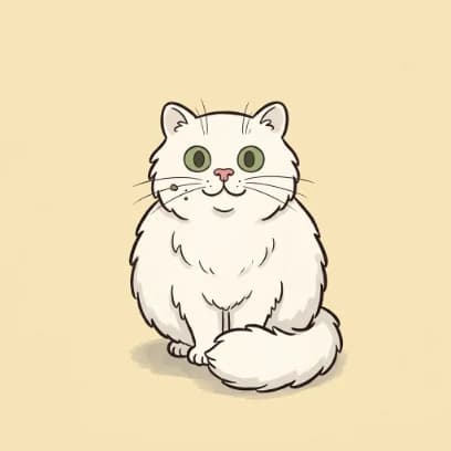Coco — a white cat who talks